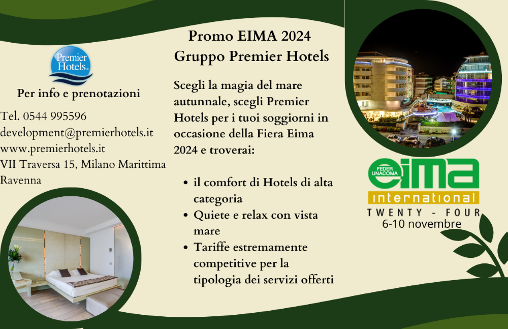 OFFERTA CAMERE EIMA GRUPPO PREMIER HOTELS 2024